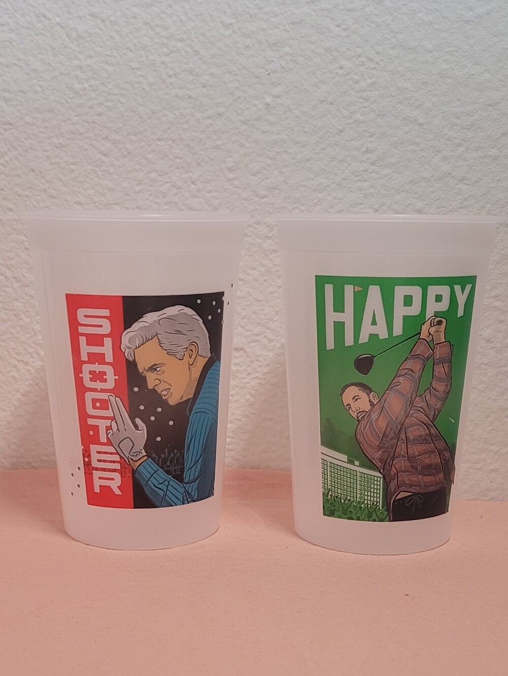 Happy Gilmore 2 Subway Promo Cups, Happy And Shooter